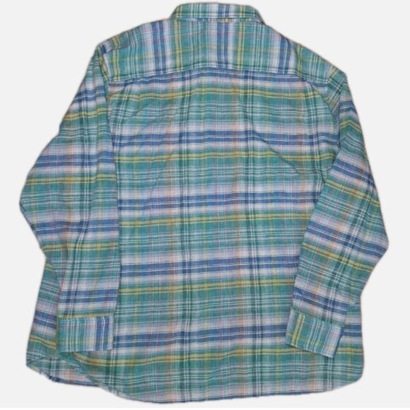 Tommy Bahama Shirt Mens XXXL Island Zone Linen Plaid Reverse Print Flip Cuff - Picture 6 of 10